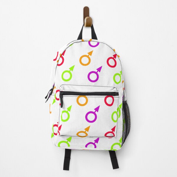 Item preview, Multicolored male sign pattern on white background designed and sold by Stéphane Thirion.