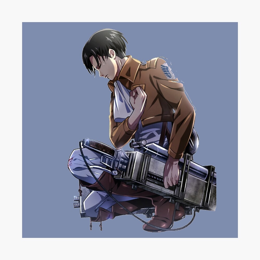 Levi Ackerman Salute Attack On Titan Poster For Sale By Kami Anime Redbubble