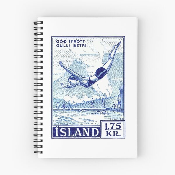 Item preview,  1955 ICELAND Water Sports Postage Stamp designed and sold by retrographics.