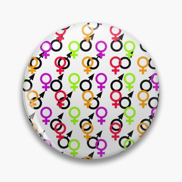 Item preview, Multicolored woman and man sign pattern on white background designed and sold by Stéphane  Thirion.