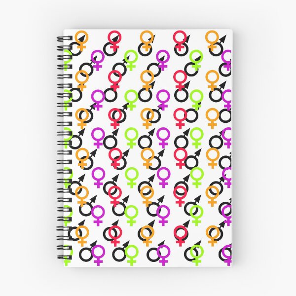 Item preview, Multicolored woman and man sign pattern on white background designed and sold by Stéphane Thirion.