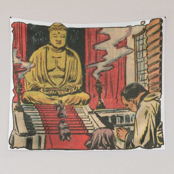 Item preview, Buddha Temple - Vintage Retro Pop Art Comic designed and sold by elevens.