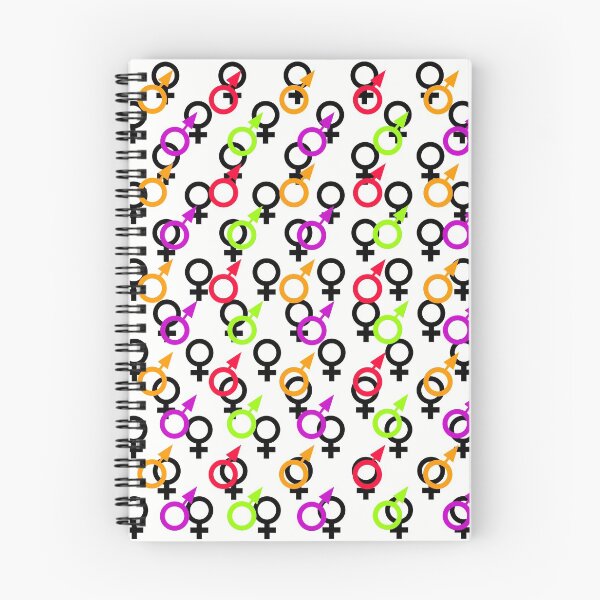 Item preview, Multicolored man and woman sign pattern on white background designed and sold by Stéphane  Thirion.