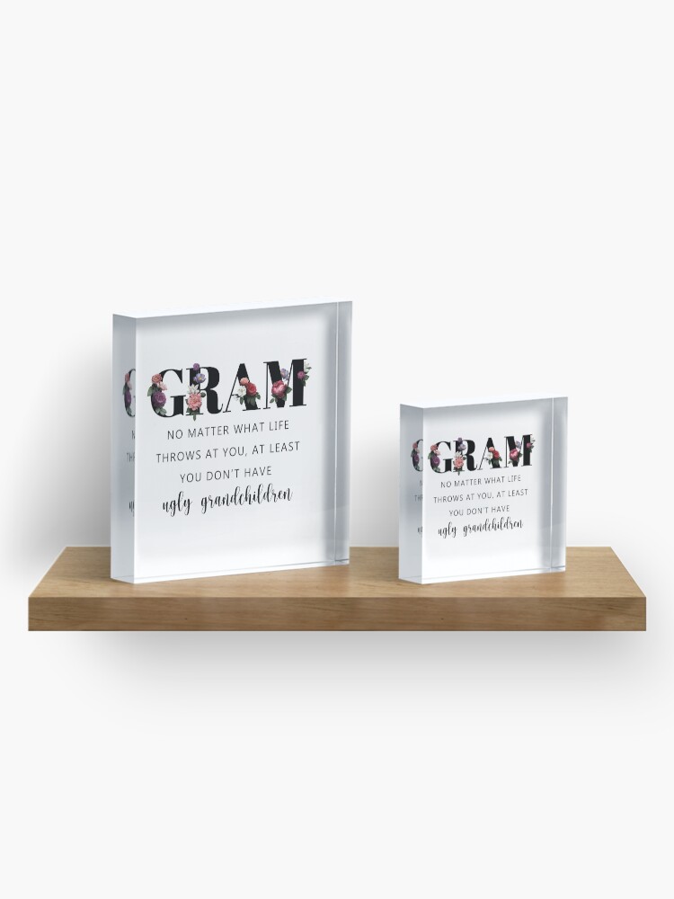 Alternate view of Funny and Cute Gift for Gram Acrylic Block