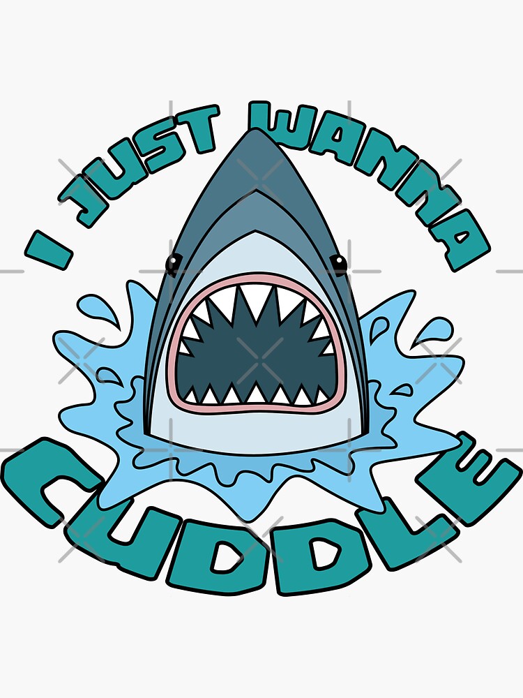 Thumbnail 3 von 3, Sticker, Kuschelhai designt und verkauft von fantaztik.