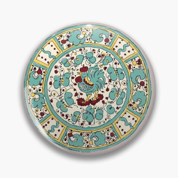 Item preview, Painted Rooster Plate designed and sold by CreateWandrlust.