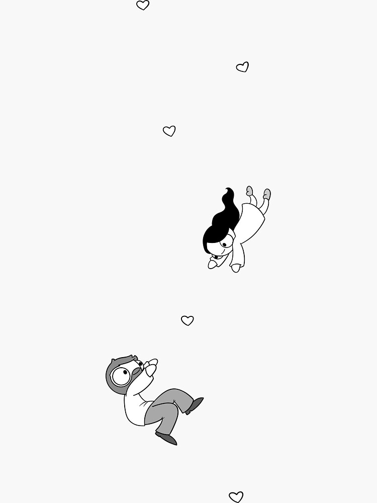 Thumbnail 3 of 3, Sticker, Falling For You designed and sold by catanacomics.