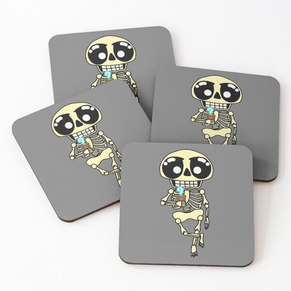 Item preview, Skeleton drinking coffee  designed and sold by FiddlesAndPho.