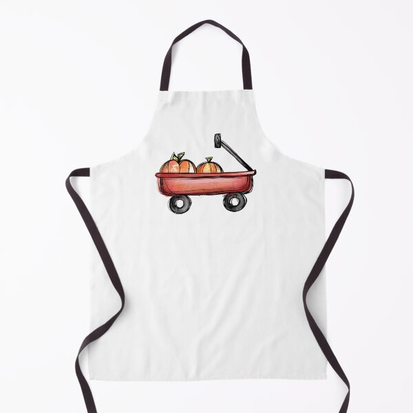 Item preview, Fall Autumn Little Red Wagon with Pumpkins designed and sold by bbpatterns.