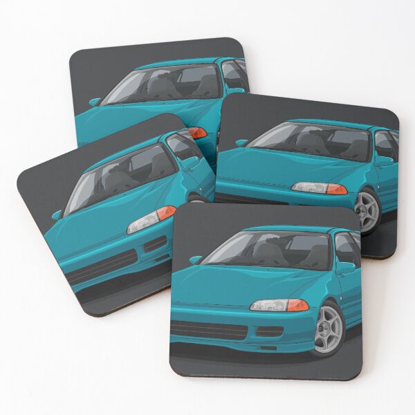 Item preview, Civic EG hatch teal designed and sold by ArtyMotive.
