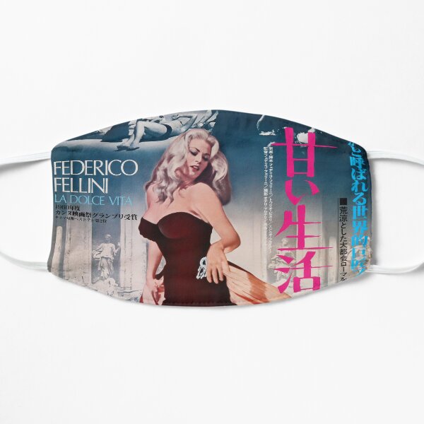 La Dolce Vita Vintage Japanese Movie Poster Mask By Nuorder Redbubble