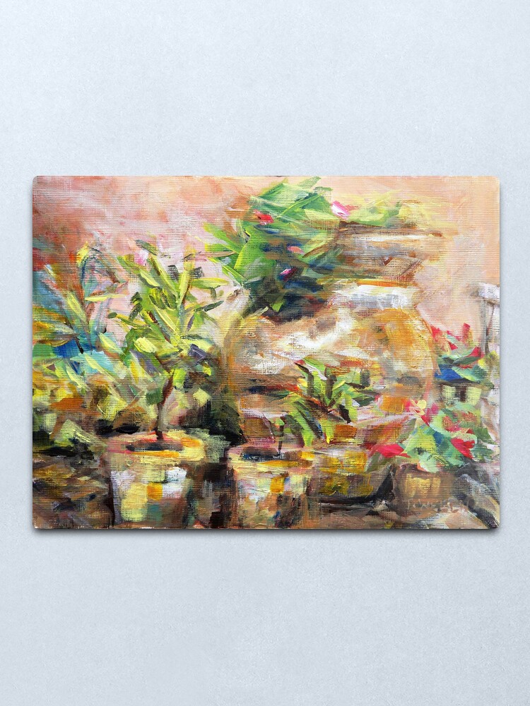 Alternate view of Garden Pots Metal Print