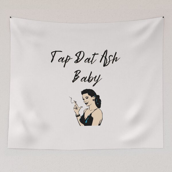 Item preview, Retro Tobacco Advertisement Style Lady Smoker - 'Tap Dat Ash' designed and sold by Millenial Designs.