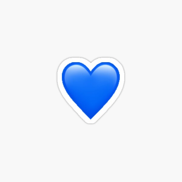 "Blue Heart Sticker" Sticker by squiggle56 Redbubble