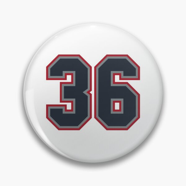 36 Navy Grey Red Sports Number Thirty-Six Sticker for Sale by HelloFromAja