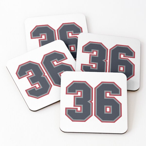 Item preview, 36 Navy Grey Red Sports Number Thirty-Six designed and sold by HelloFromAja.