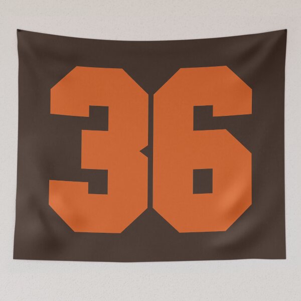 Item preview, 36 Number Cleveland Sports Thirty-Six Brown Jersey designed and sold by HelloFromAja.