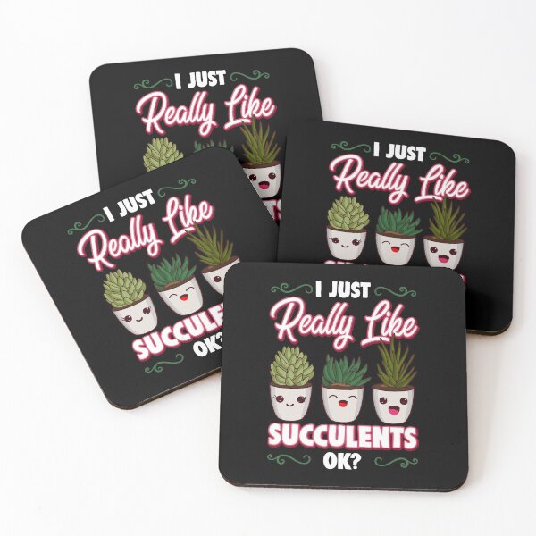 Item preview, I Just Really Like Succulents, OK? Cute Plant Pun designed and sold by perfectpresents.