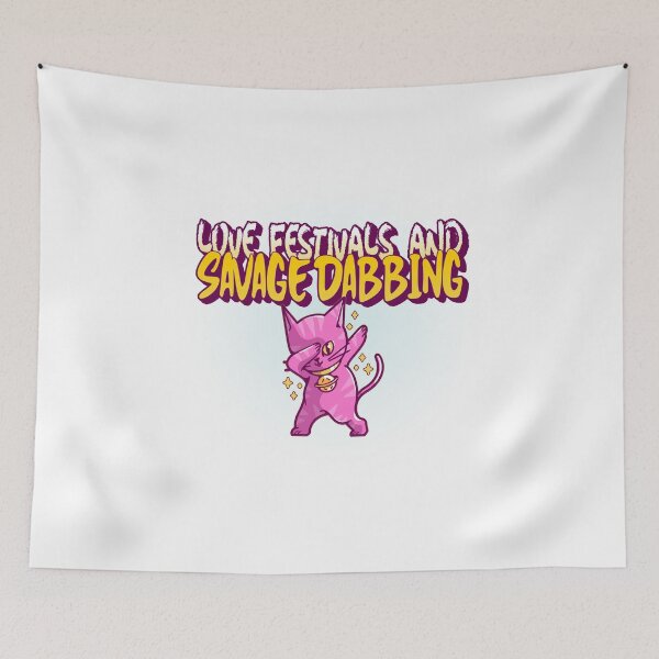 Item preview,  Love festivals and  dabbing, dancing pink cat designed and sold by RoManSmArt.