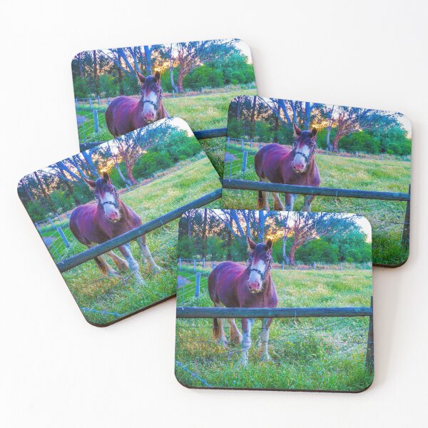 Item preview, Clydesdales at Sunset in Strathfieldsaye, Victoria designed and sold by Steven Jodoin.