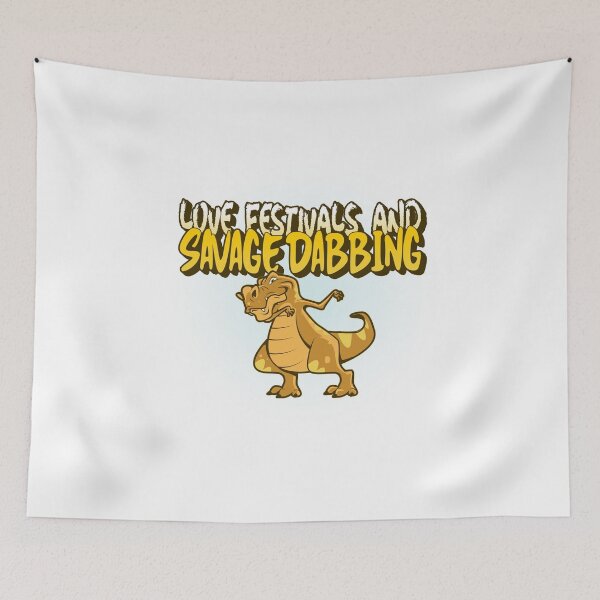 Item preview,  Love festivals and  dabbing, dancing  cartoon dinosaur, t-rex designed and sold by RoManSmArt.