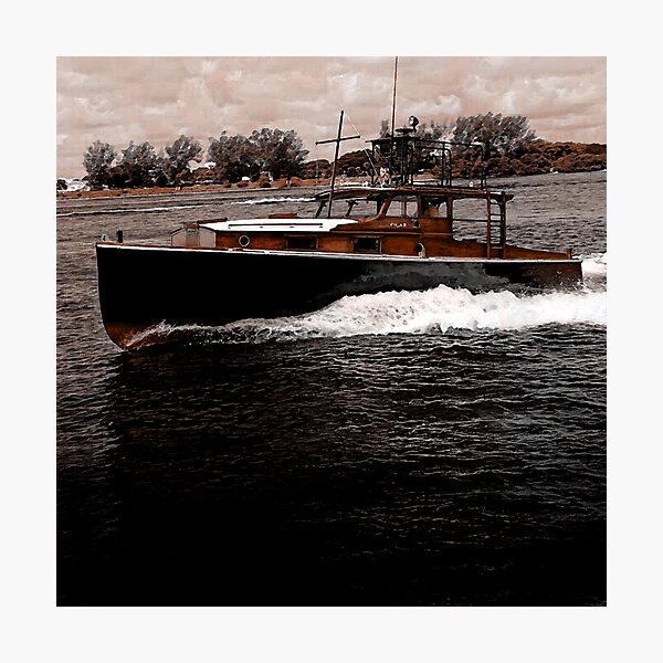 Vintage Hemingway Pilar Boat Photographic Print