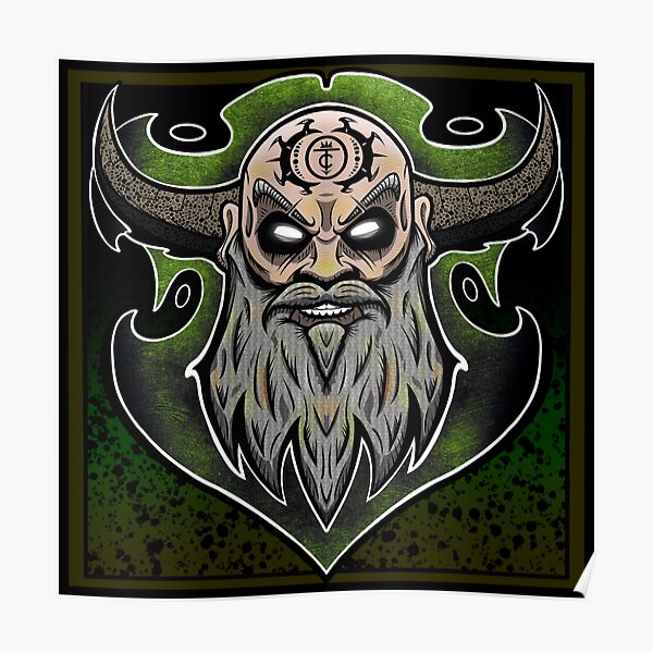 Viking Tattoo Posters Redbubble - viking flag roblox