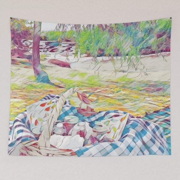 Item preview, Picnic Time by the River - Serene Riverside Picnic designed and sold by Galathi Designs.