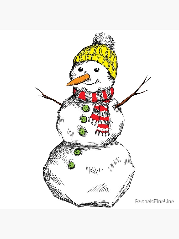 Snowman Sketch | Diane Antone Studio