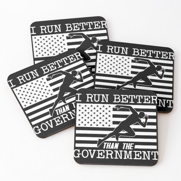 Item preview, Funny I Run Better Than The Government Gift design print designed and sold by Lisbob.