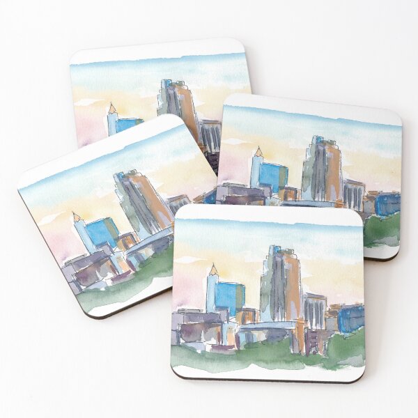 Item preview, Raleigh North Carolina Sunset with Skyline designed and sold by artshop77.