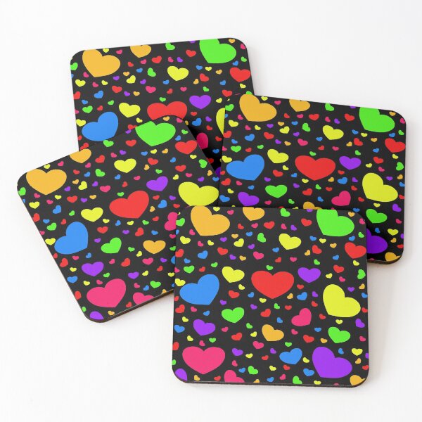 Item preview, Rainbow Hearts Explosion Dark Version designed and sold by MousseFashion.