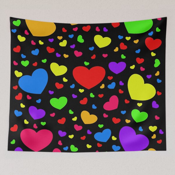 Item preview, Rainbow Hearts Explosion Dark Version designed and sold by MousseFashion.