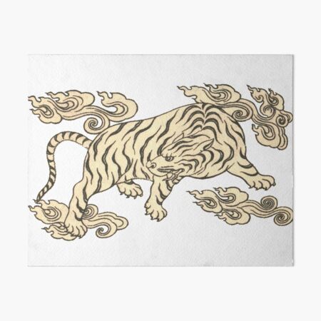 Pink Tibetan Tiger Rug Art Board Print for Sale by