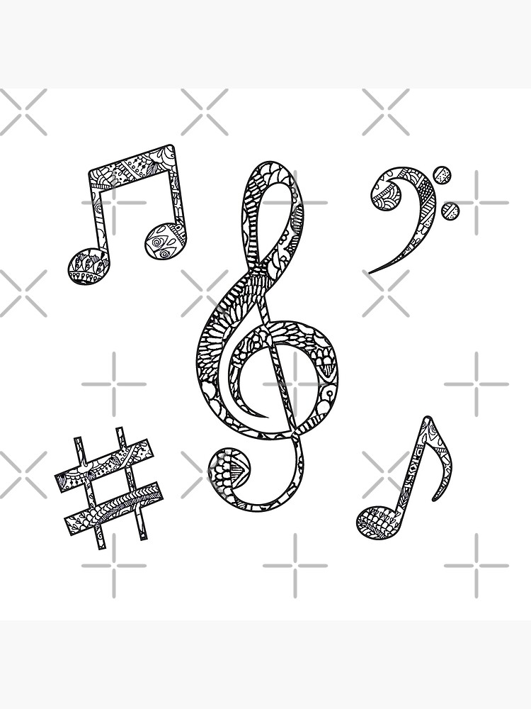 Music Notes Zentangle
