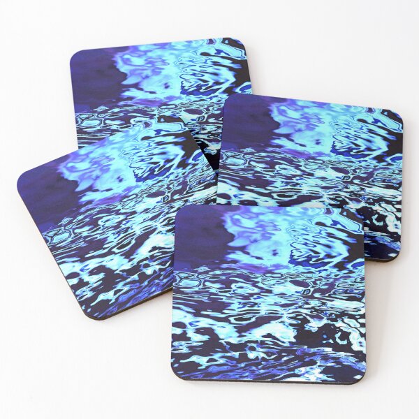 Item preview, Blue Wavy Reflections Abstract designed and sold by S Y N T H R E A L M.