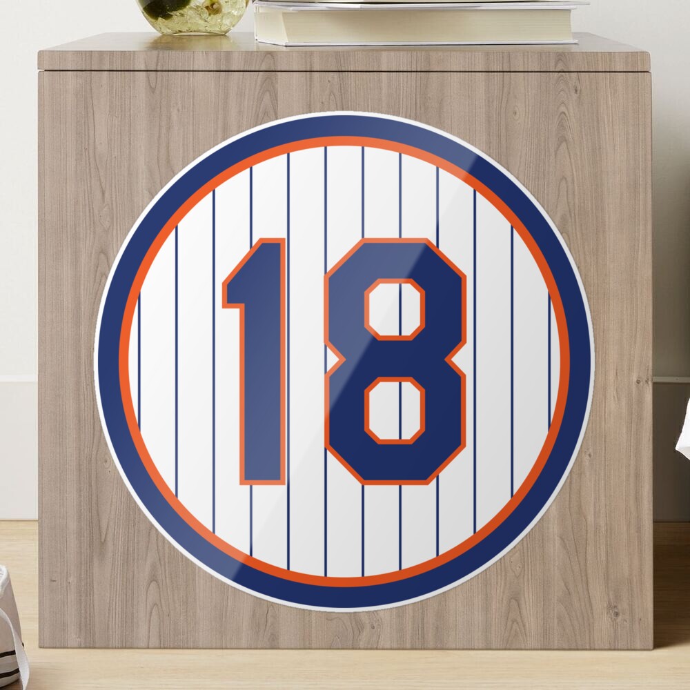 Throwback New York Mets Darryl Strawberry #18 Mens Large Baseball Jersey