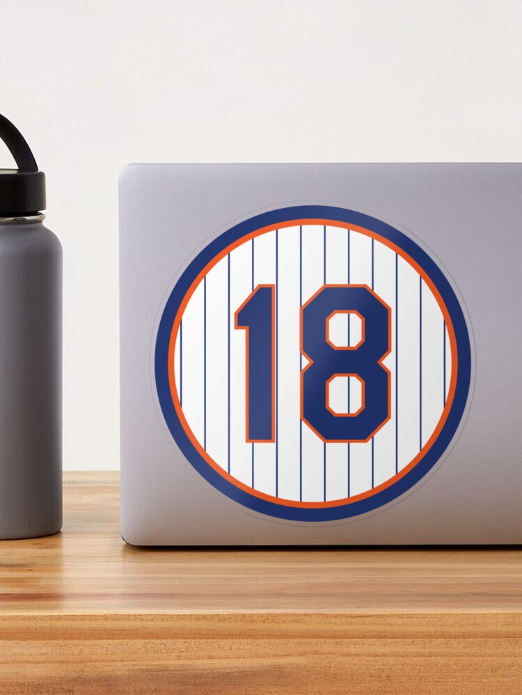 Darryl Strawberry #18 Jersey Number Sticker for Sale by StickBall