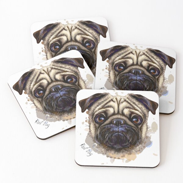 Item preview, Kief Pug Watercolor designed and sold by kief-clothes.