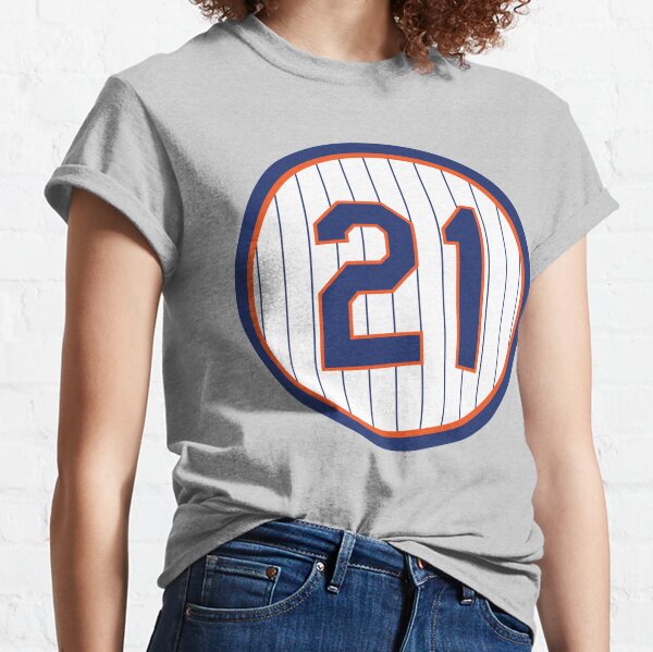 Pinstriped Baseball Jersey New York Mets #21 Delgado