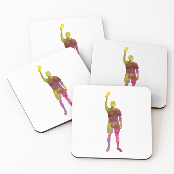 Item preview, Referee in watercolor, foul signal, yellow card 01 designed and sold by paulrommer.