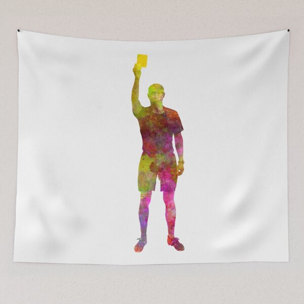 Item preview, Referee in watercolor, foul signal, yellow card 01 designed and sold by paulrommer.