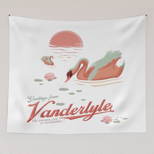 Item preview, Greetings from Vanderlyle (The swans are a-swimmin') designed and sold by thefrayedfiles.