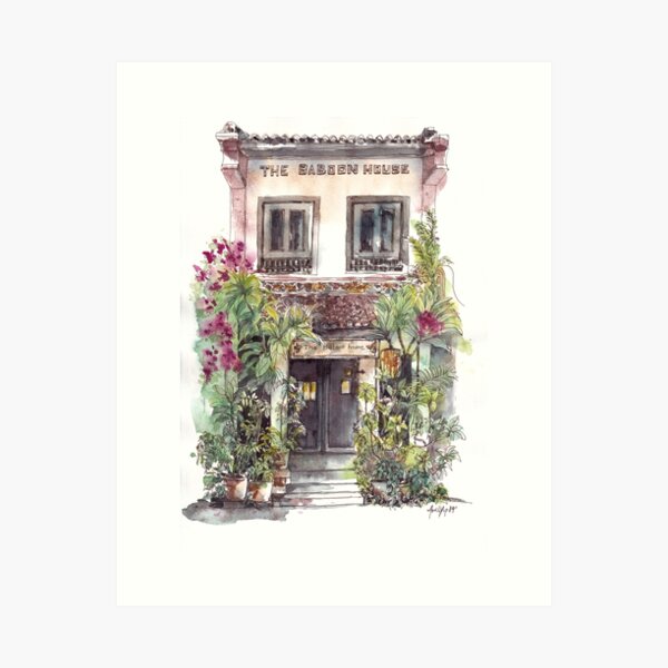 A Cafe in Melaka Art Print