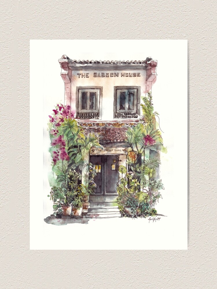 Alternate view of A Cafe in Melaka Art Print