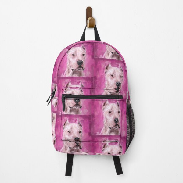 Item preview, Painting of A Dogo Argentino on Pink Magenta Backround designed and sold by ibadishi.