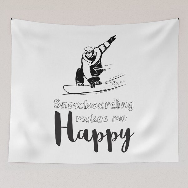 Item preview, Snowboarding Makes Me Happy designed and sold by 4AllTimes.