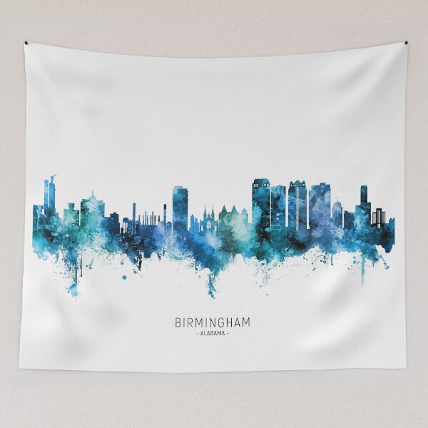 Aperçu de l'œuvre Birmingham Alabama Skyline créée et vendue par ArtPrints.