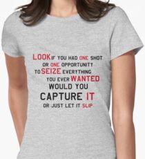 EMINEM MOTIVATIONNAL SHIRT BLACK&RED Women's Fitted T-Shirt