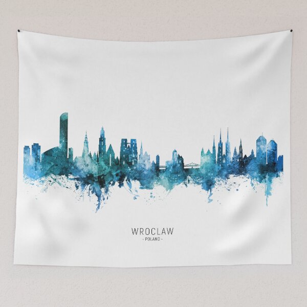 Item preview, Wroclaw Poland Skyline designed and sold by ArtPrints.